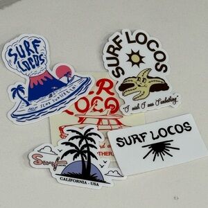 Surf Locos Stickers
